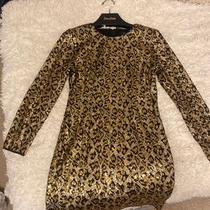 Cheetah print sequence dress